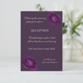 Elegante Lila Rose Hochzeitsempfang Einladung (Stehend Vorderseite)