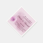 Elegante lila Rose Hochzeitsfeier Serviette (Ecke)