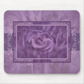 Elegante Lila Rose Mouse Pad Mousepad (Vorne)