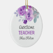 Elegante Lila Rose Phantastisch Teacher-Geschenk Keramik Ornament (Rechts)