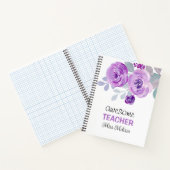 Elegante Lila Rose Phantastisch Teacher-Geschenk Notizblock (Innenseite)
