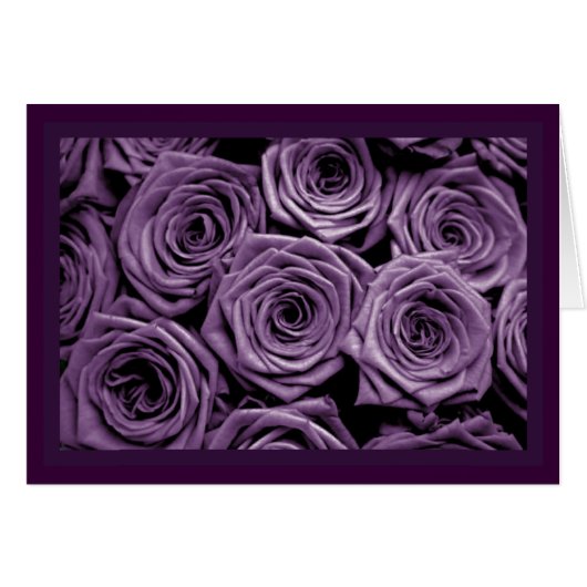 Elegante Lila Rose Valentine (Vorderseite (Horizontal))
