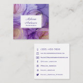 Elegante Lila Rose Visitenkarte (Vorne/Hinten)