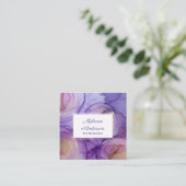 Elegante Lila Rose Visitenkarte (Stehend Vorderseite)