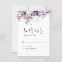 Elegante Lila Rose Wasserfarben Hochzeit der Blume