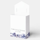 Elegante Lila Rose Wasserfarbene Winterhochzeit Geschenkschachtel (Geöffnet)