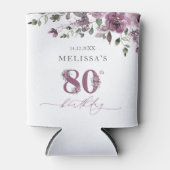 Elegante Lila Rose zum 80. Geburtstag Dosenkühler (Vorderseite)