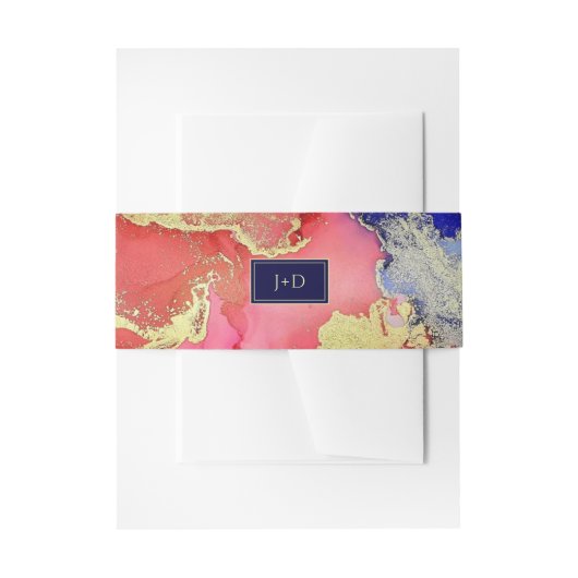 Elegante Lila Rote Hochzeit Einladungsbanderole (Vorderseite Beispiel)