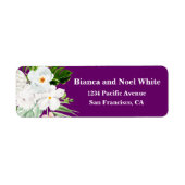 Elegante Lila Rücksendeadressen-Aufkleber (Vorne)