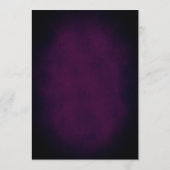 Elegante Lila Rustikale Hochzeit Einladung (Rückseite)