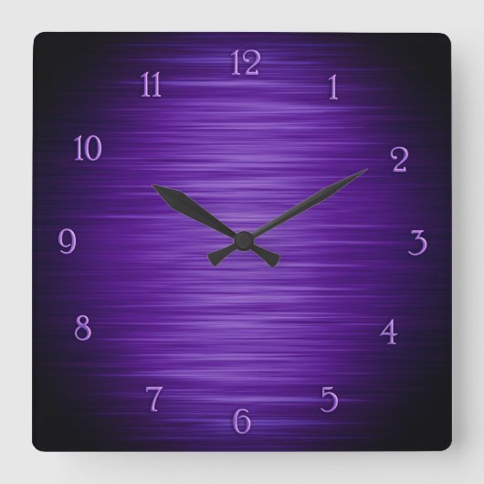 Elegante, lila schattige Wanduhr (Vorderseite)