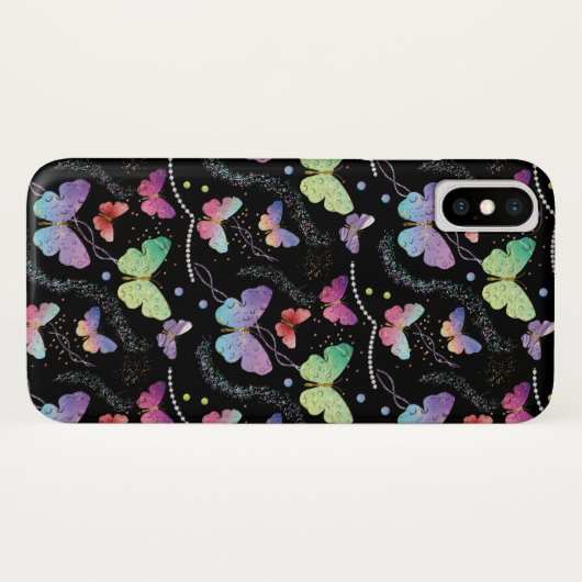 Elegante Lila Schmetterlinge Case-Mate iPhone Hülle (Rückseite (Horizontal))