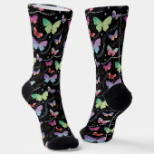 Elegante Lila Schmetterlinge Socken (Gewinkelt)