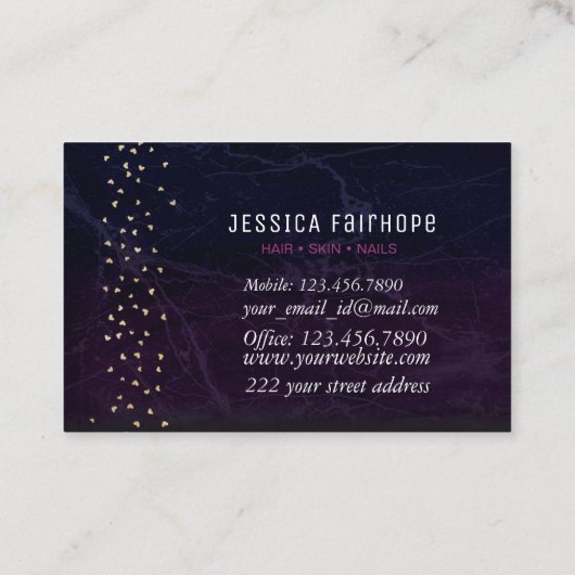 Elegante Lila Schmetterlinge Visitenkarte (Rückseite)