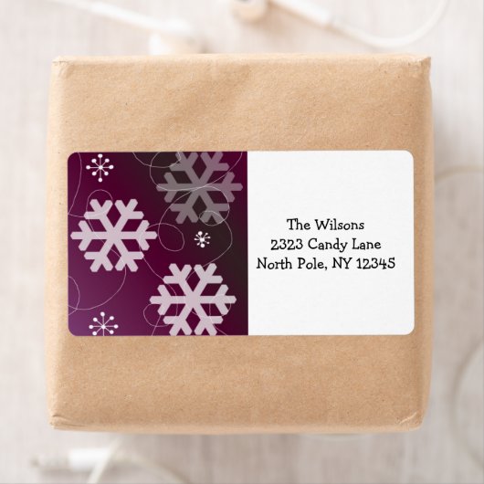 Elegante Lila Schneeflocken (Insitu)