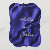 Elegante Lila Seidensatin Hochzeit Einladung (Vorne/Hinten)