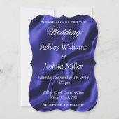 Elegante Lila Seidensatin Hochzeit Einladung (Rückseite)