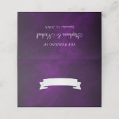 Elegante Lila Silberhochzeit Platzkarte (Außenseite Aufgefaltet)