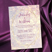 Elegante Lila Sparkle Glitzer Hochzeit Einladung
