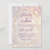 Elegante Lila Sparkle Glitzer Hochzeit Einladung (Vorderseite)