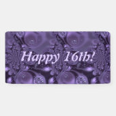 Elegante Lila Sparkle Happy Celebration Banner (Horizontal)