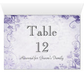 Elegante Lila Tischplatinenkarte (Innenansicht Horizontal (Unten))