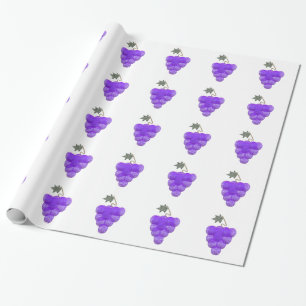 Elegante Lila Trauben Geschenkpapier