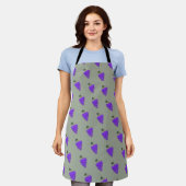 Elegante Lila Trauben Schürze (Getragen)