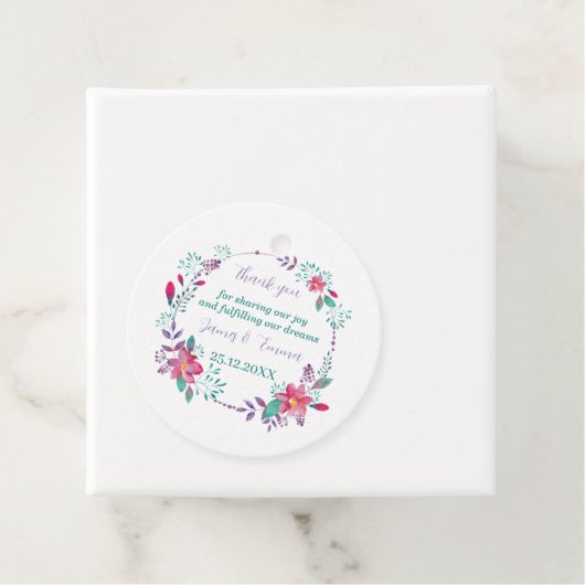 Elegante Lila Tree-Blätter Custom Wedding Geschenkanhänger (Beispiel)