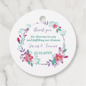 Elegante Lila Tree-Blätter Custom Wedding Geschenkanhänger (Vorderseite)