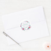 Elegante Lila Tree-Blätter Custom Wedding Runder Aufkleber (Umschlag)