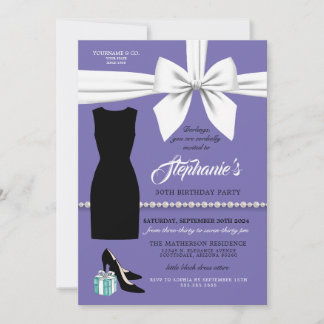 Elegante Lila Trendy Tiffany Geburtstagseinladung Einladung