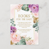 Elegante Lila tropische Flora Buchanfrage Begleitkarte (Vorderseite)