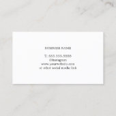 Elegante Lila Türkis Lotus Icon Yoga Visitenkarte (Rückseite)