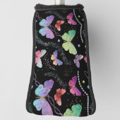 Elegante Lila und blaue Schmetterlinge Golf Headcover (Rotieren 90)