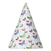 Elegante Lila und blaue Schmetterlinge Partyhütchen (Links)