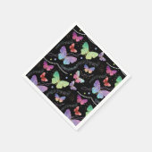 Elegante Lila und blaue Schmetterlinge Serviette (Ecke)