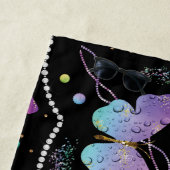 Elegante Lila und blaue Schmetterlinge Strandtuch (Beispiel)