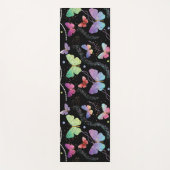 Elegante Lila und blaue Schmetterlinge Yogamatte (Vorderseite)