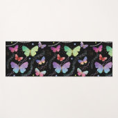 Elegante Lila und blaue Schmetterlinge Yogamatte (Vorderseite (Horizontal))