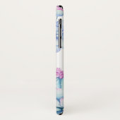 Elegante Lila und blaue, sukkulente Blüte mit Name Case-Mate iPhone Hülle (Hinten/Links)