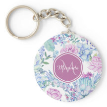 Elegante Lila und blaue, sukkulente Blüte mit Name