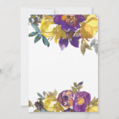 Elegante Lila und Gold-Hochzeit im Herbst Save the Date (Rückseite)