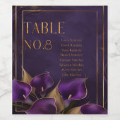 Elegante Lila und goldene Walliser Hochzeit Weinetikett (Einzelnes Label)