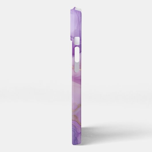 Elegante Lila und goldfarbene Handy-Hülle iPhone Hülle (Linke Seite)