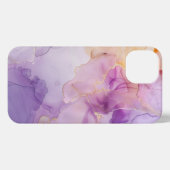 Elegante Lila und goldfarbene Handy-Hülle iPhone Hülle (Rückseite (Horizontal))