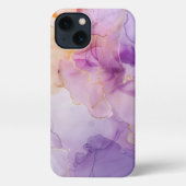 Elegante Lila und goldfarbene Handy-Hülle iPhone Hülle (Rückseite)