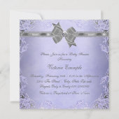 Elegante Lila und graue ethnische Kindermädchendus Einladung (Rückseite)