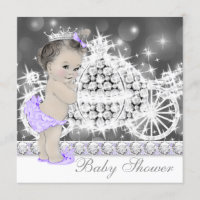 Elegante Lila und graue Princess Baby-Dusche