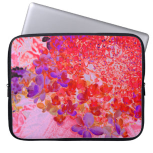 Elegante lila und orange Limelight Hortensie Laptopschutzhülle